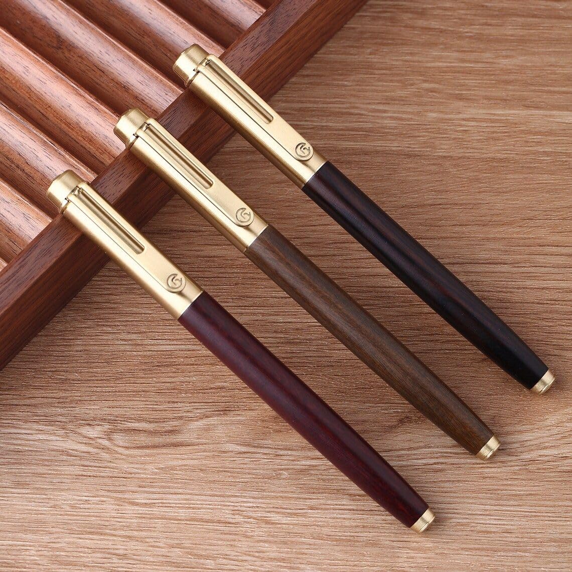 Moonman M7 Natural Wood Fountain Pen – Fine Iridium Nib, Smooth Writing, Elegant Calligraphy Pen for Office & Journaling (Red Rosewood) - Image 4