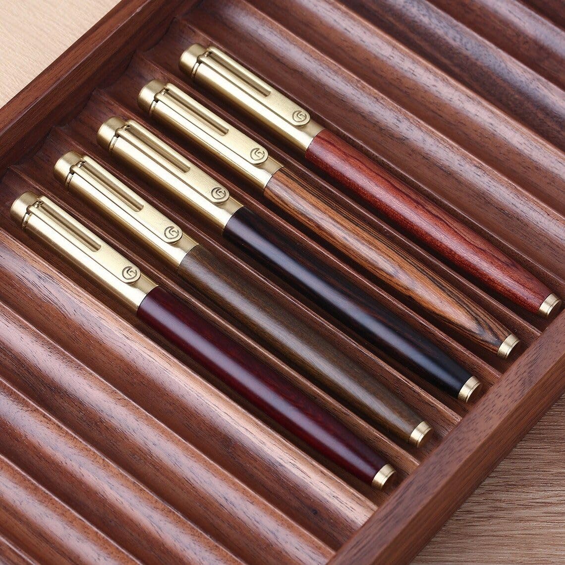 Moonman M7 Natural Wood Fountain Pen – Fine Iridium Nib, Smooth Writing, Elegant Calligraphy Pen for Office & Journaling (Red Rosewood) - Image 5