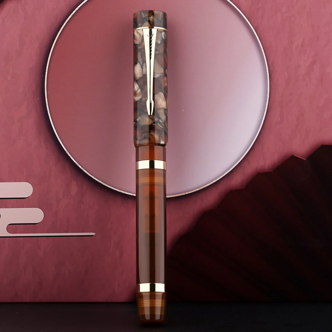 Moonman M700 Fountain Pen – BOCK Fine Nib, Acrylic Writing Pen with Converter - Image 3