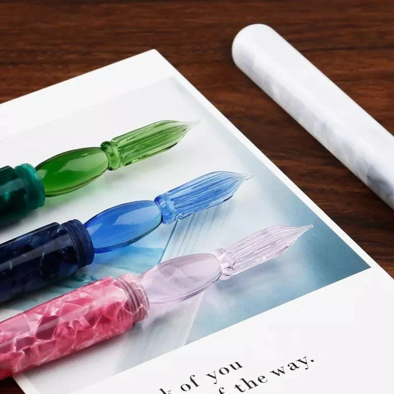 Moonman N10 Glass Dip Pen – Forest Green Acrylic Body with Handcrafted Glass Nib, 0.6–0.8mm, for Writing, Calligraphy & Drawing - Image 6