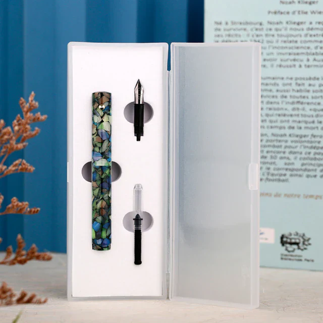 Moonman N8 Convertible Fountain Pen (EF Nib & Glass Nib) - Multicolored Green - Image 3