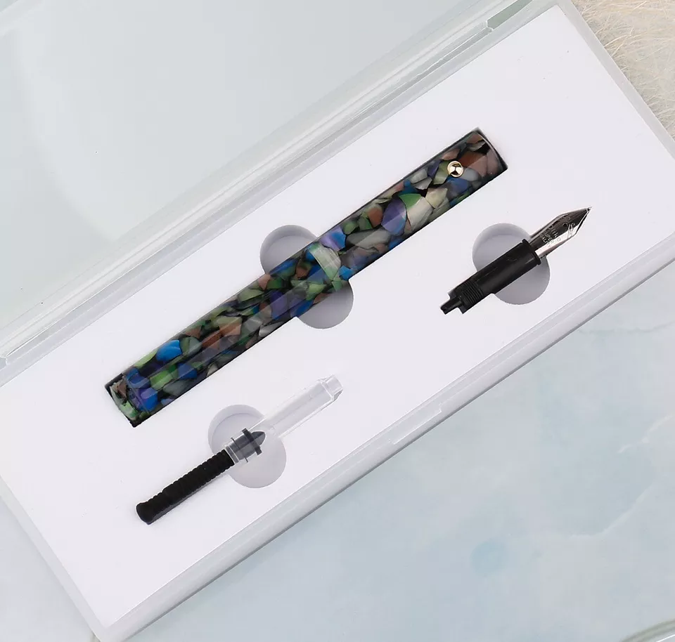 Moonman N8 Convertible Fountain Pen (EF Nib & Glass Nib) - Multicolored Green - Image 6