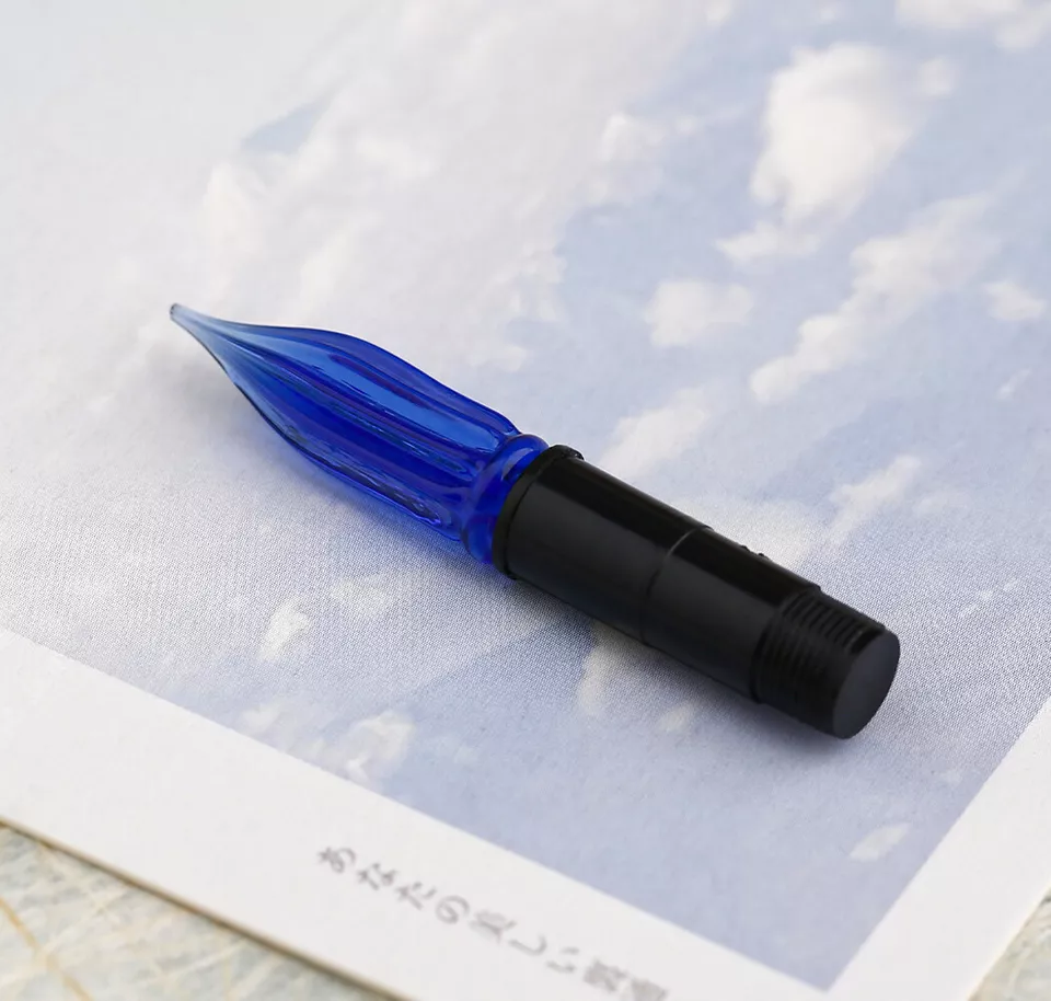 Moonman N8 Convertible Fountain Pen (Bent Nib & Glass Nib) - Multicolored Red - Image 5