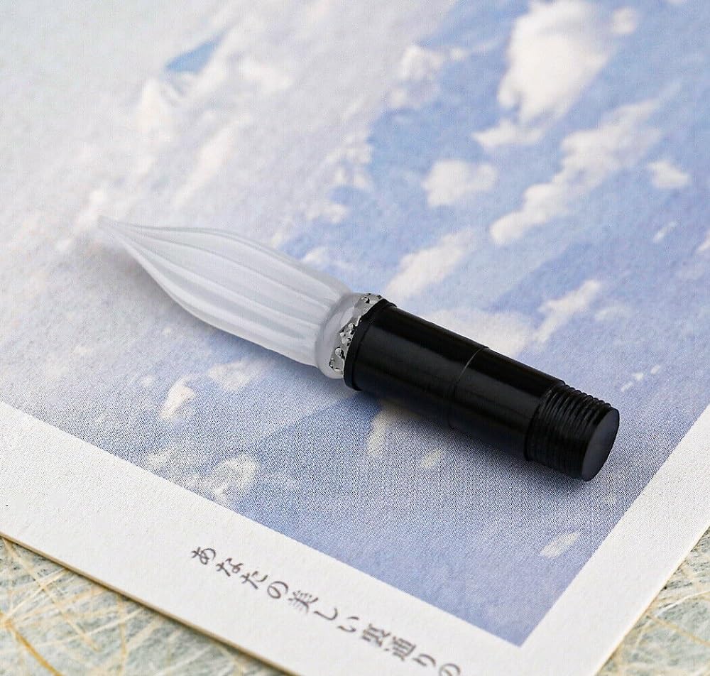 Moonman N8 Mini Fountain Pen – Extra Fine Bent Nib, Pearl White Resin, Pocket-Sized with Ink Converter - Image 5