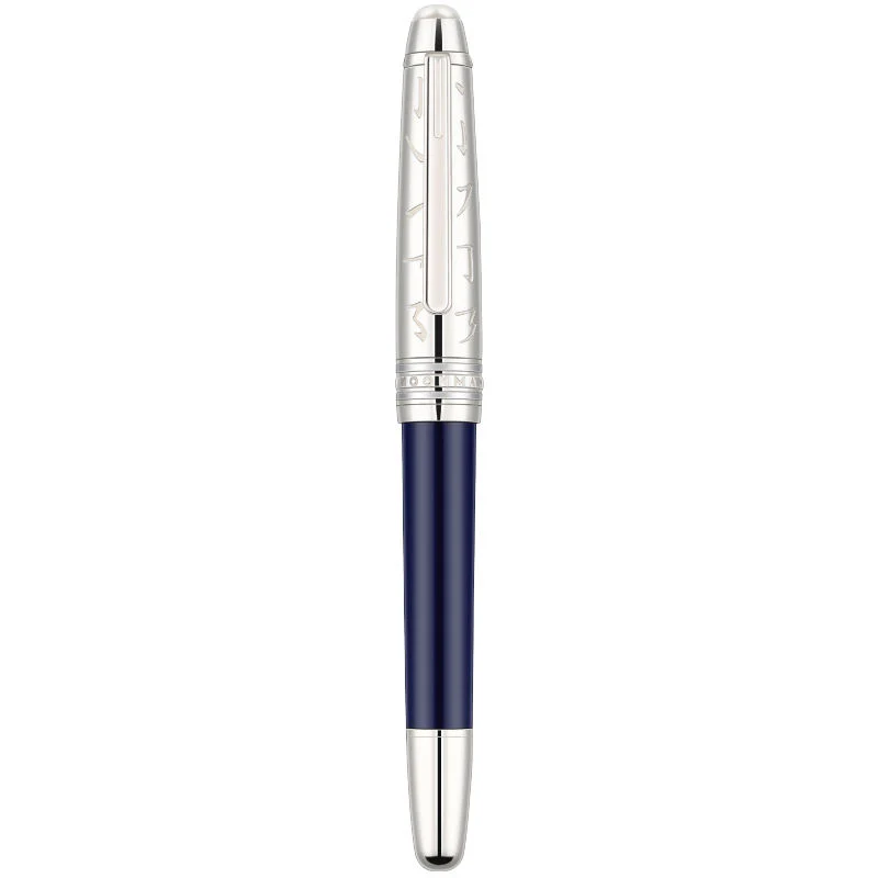 Moonman P135-115x Antique Metal Fountain Pen (Blue) with Fine Nib & 20ml Black Ink Bottle – Elegant Collectible Writing Set - Image 7
