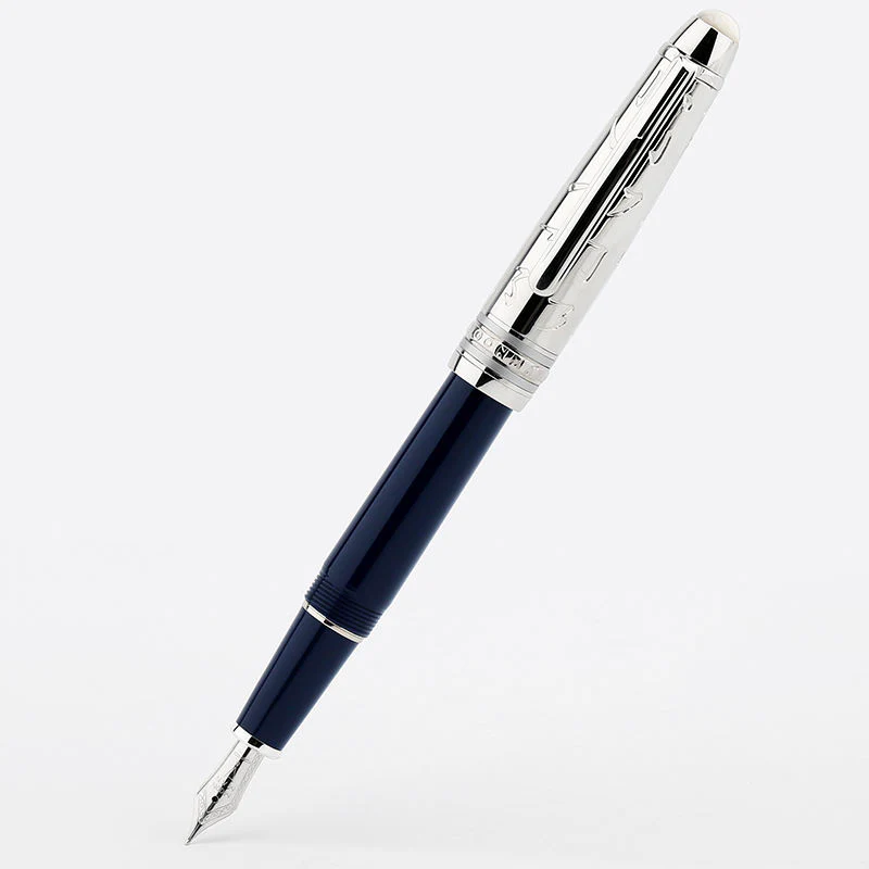 Moonman P135-115x Antique Metal Fountain Pen (Blue) with Fine Nib & 20ml Black Ink Bottle – Elegant Collectible Writing Set - Image 8