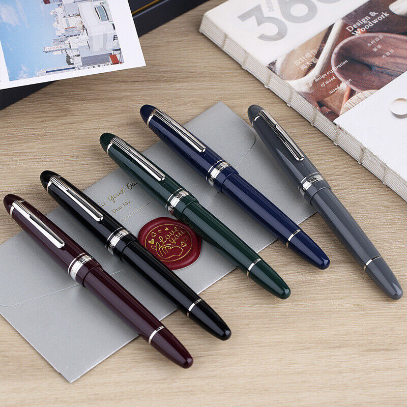 Moonman P136 Piston Fountain Pen –  Black Resin Body with Silver Clip, Extra Fine, Fine, Medium, Broad Nib Options, Comes with Gift Box - Image 7