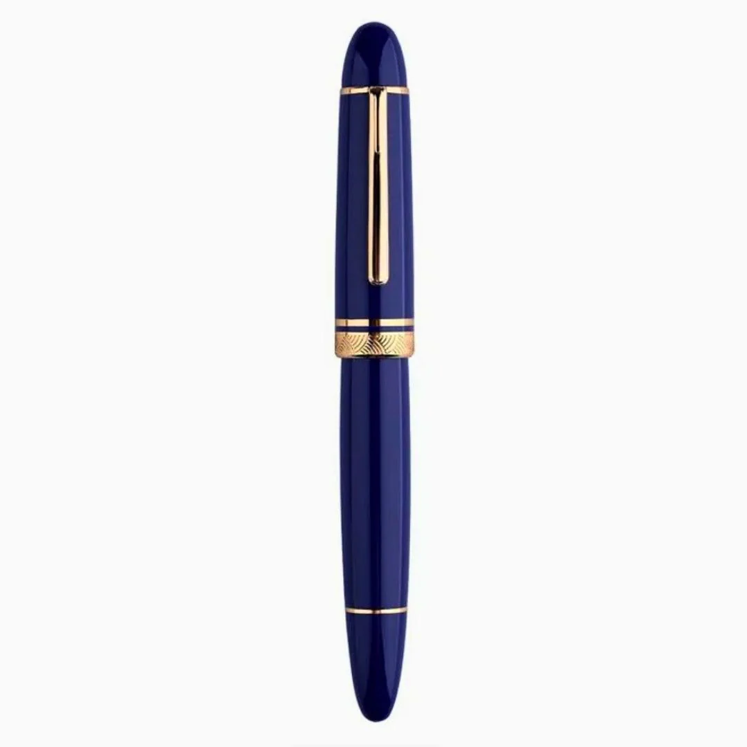 Moonman P140 Piston Fountain Pen – Blue Resin | Size #8 Fine/Medium Nib | Brass Piston System | Box - Image 7