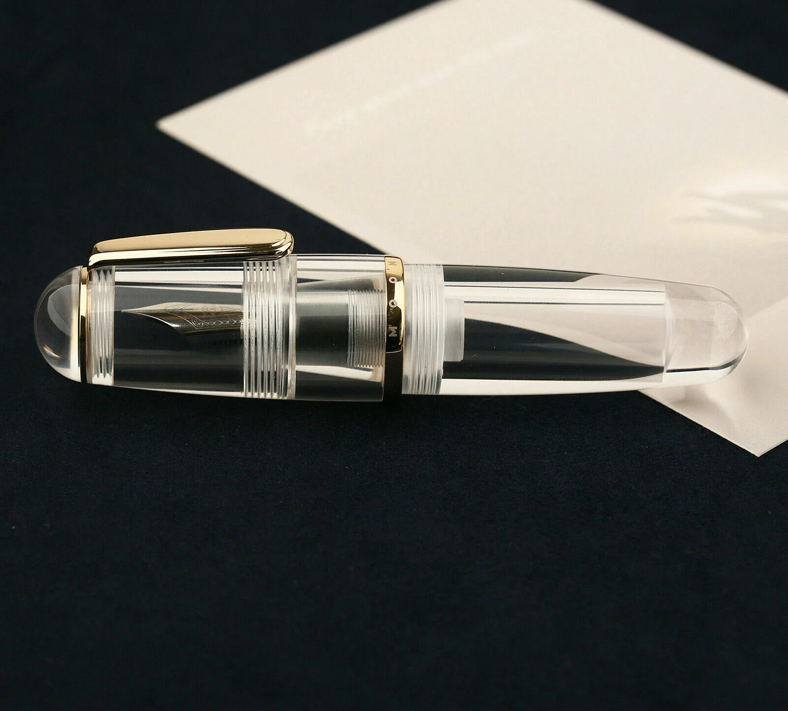 Moonman Q1 Mini Eyedropper Fountain Pen – Transparent Resin Body, Fine & Extra Fine Iridium Nib Options, Large Ink Capacity Pocket Pen - Image 3