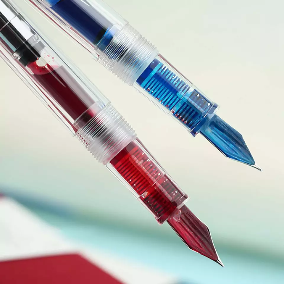 Moonman S6 Transparent Resin Fountain Pen – Extra Fine (0.38mm) / Fine (0.5mm) Nib Writing Set - Image 3