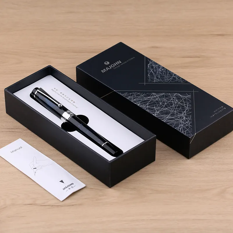 Moonman T5 Piston Fountain Pen – Blue Fireworks, Large Ink Capacity, Resin Body, Fine/Medium/Extra Fine Nib, Gift Box Included - Image 5