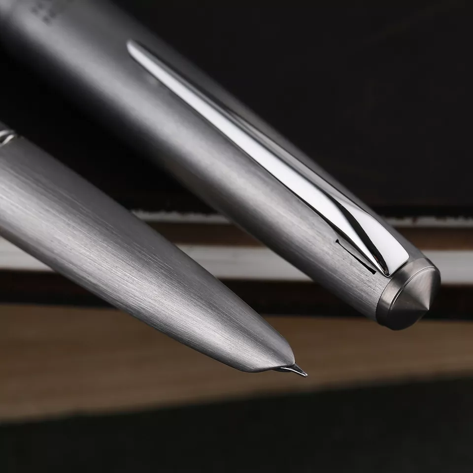 Moonman Ti200 Stainless Steel Fountain Pen - Fine Nib, Classic Smooth Writing Pen - Image 3