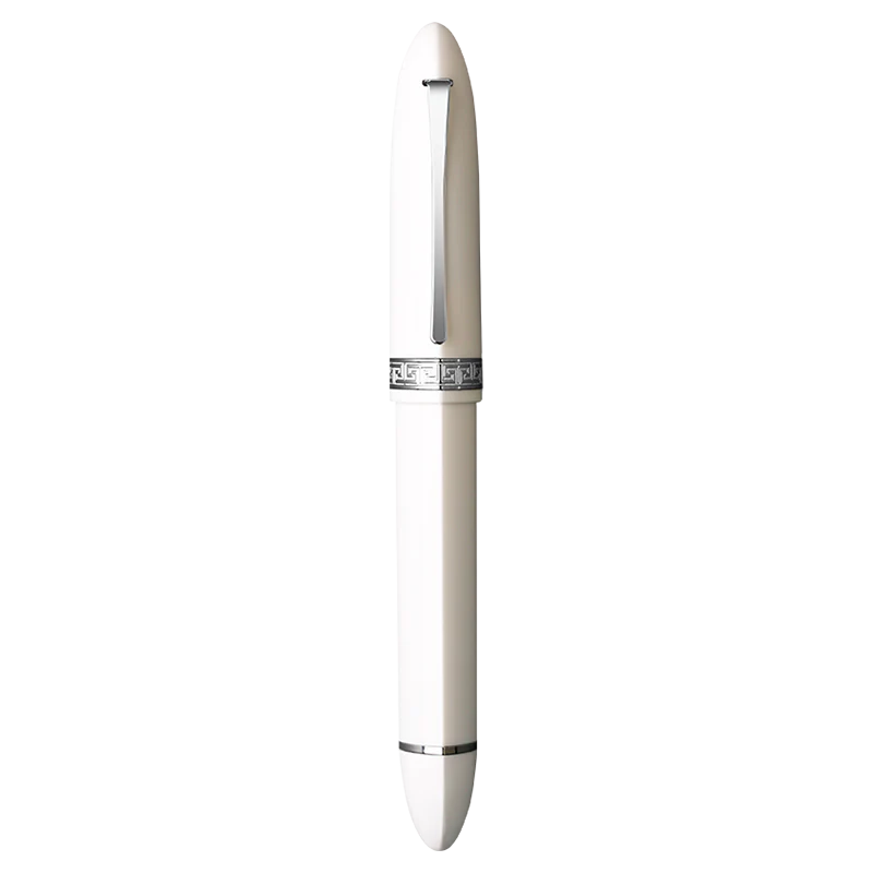 Moonman V60 Triangular Piston Fountain Pen – Ergonomic Extra Fine Writing Instrument with Resin Body And Gift Box (White With Silver Trim & Clip) - Image 6