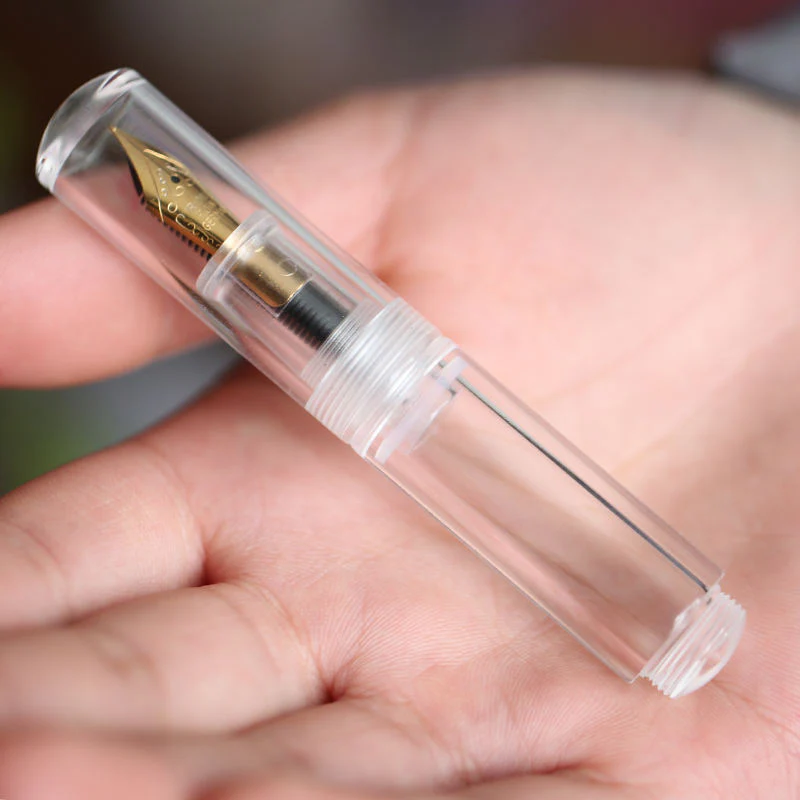 Moonman Wancai Mini Fountain Pen – Clear Acrylic Pocket Pen, Extra Fine & Fine Iridium Nib, Eyedropper Filling System - Image 2