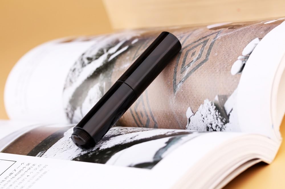 Moonman Wancai Mini Fountain Pen – Transparent Black Acrylic Pocket Pen, Extra Fine & Fine Iridium Nib, Eyedropper Filling System - Image 3