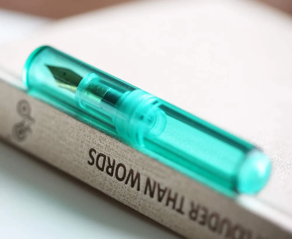 Moonman Wancai Mini Transparent Pocket Fountain Pen - Fine Nib (Green) - Image 5