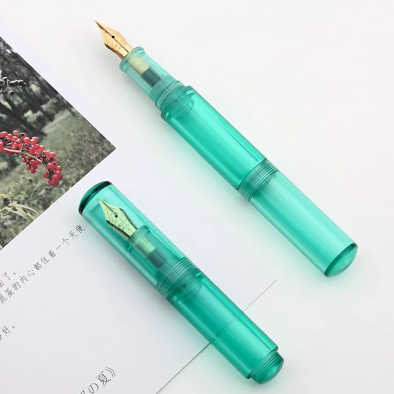 Moonman Wancai Mini Transparent Pocket Fountain Pen - Fine Nib (Green) - Image 7