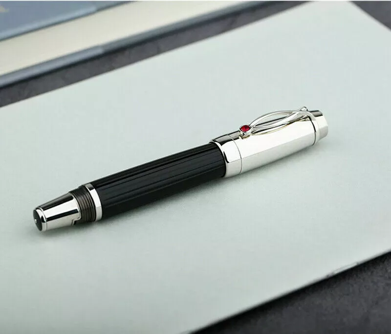 Moonman X1 Retractable Fountain Pen, Extra Fine Nib, Black Resin with 6 Black Ink Cartridges - Image 6