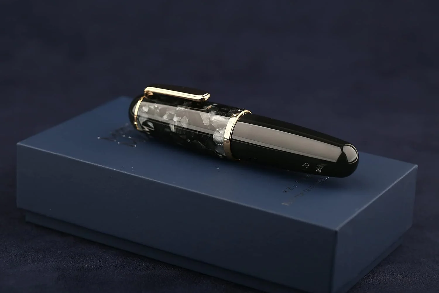 Moonman Q1 Fountain Pen Extra Fine Nib Black Acrylic, Little Fat Man Eyedropper Filling Pocket Pen Large Capacity - Image 4