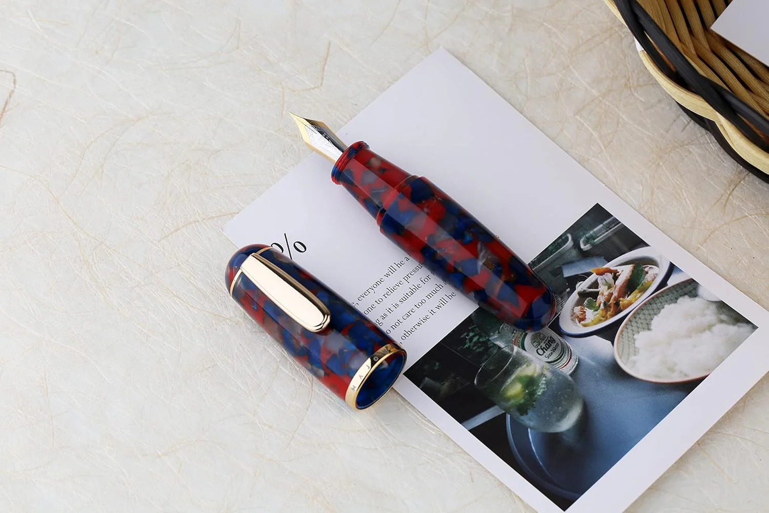 Moonman Q1 Fountain Pen Extra Fine Nib Black Acrylic, Little Fat Man Eyedropper Filling Pocket Pen Large Capacity Clown - Image 2
