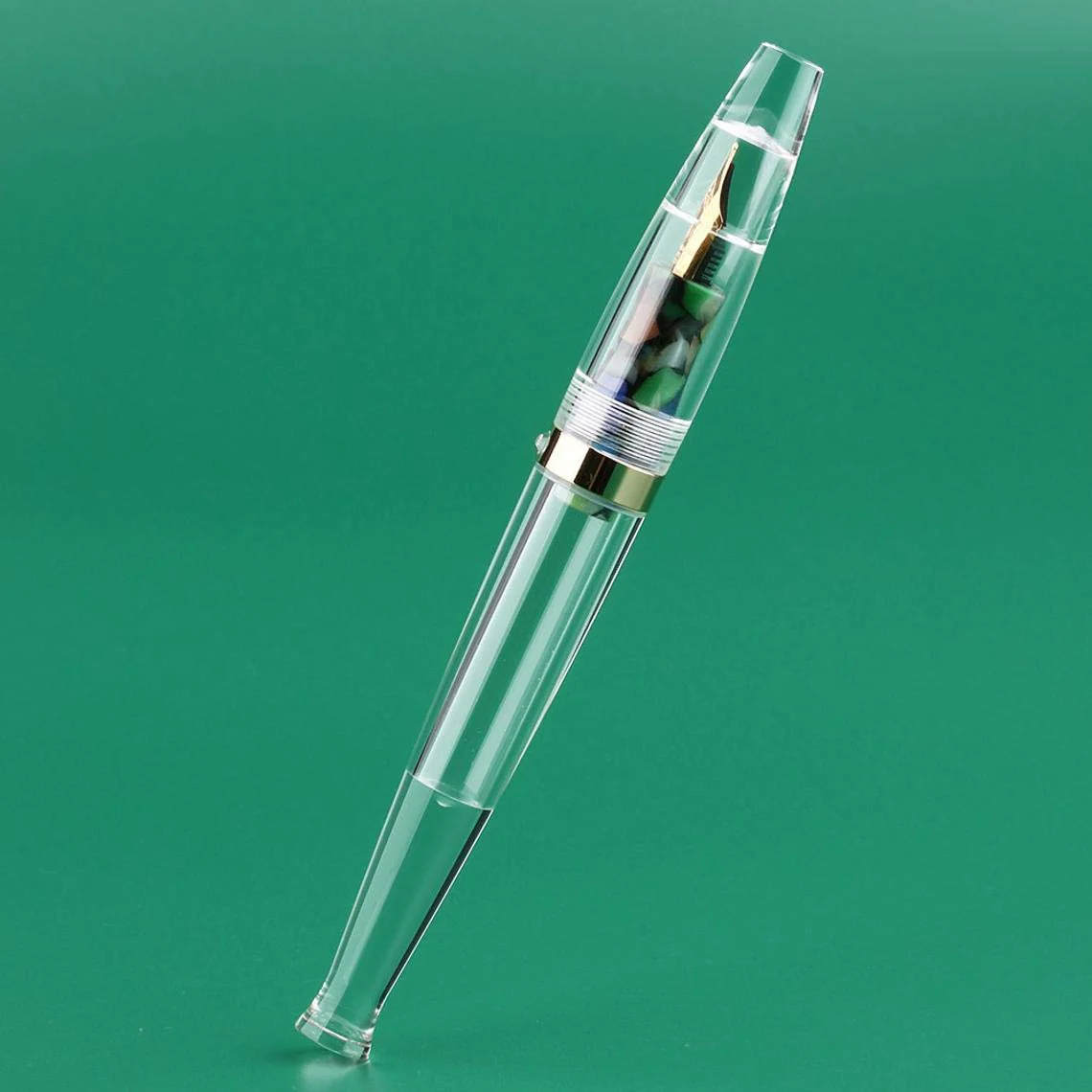 Moonman S5 Fountain Pen Fine Nib +Two Additional Nibs (Bent and Broad) Clear Transparent Acrylic Eyedropper Filling - Image 3