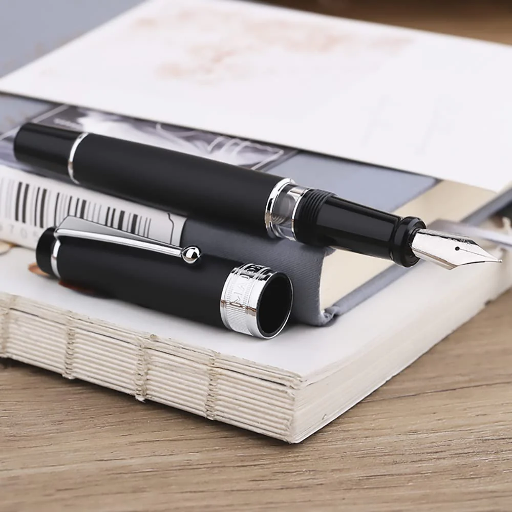 Moonman T5 Piston Fountain Pen – Matte Black, Large Ink Capacity, Resin Body, Fine/Medium/Extra Fine Nib, Gift Box Included - Image 5