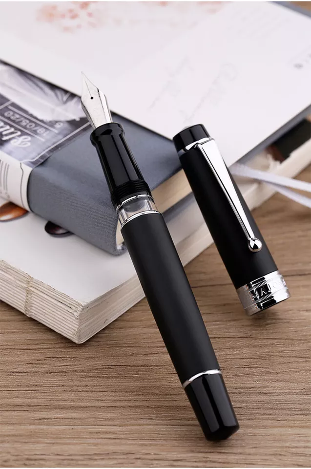 Moonman T5 Piston Fountain Pen – Matte Black, Large Ink Capacity, Resin Body, Fine/Medium/Extra Fine Nib, Gift Box Included - Image 6