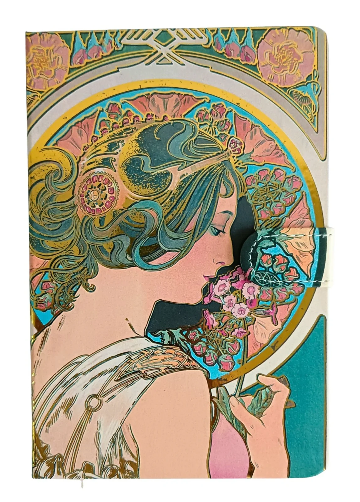 Mucha Art Nouveau Magnetic Flap Notebook - A5 & A7 Fountain Pen Journal - Image 3