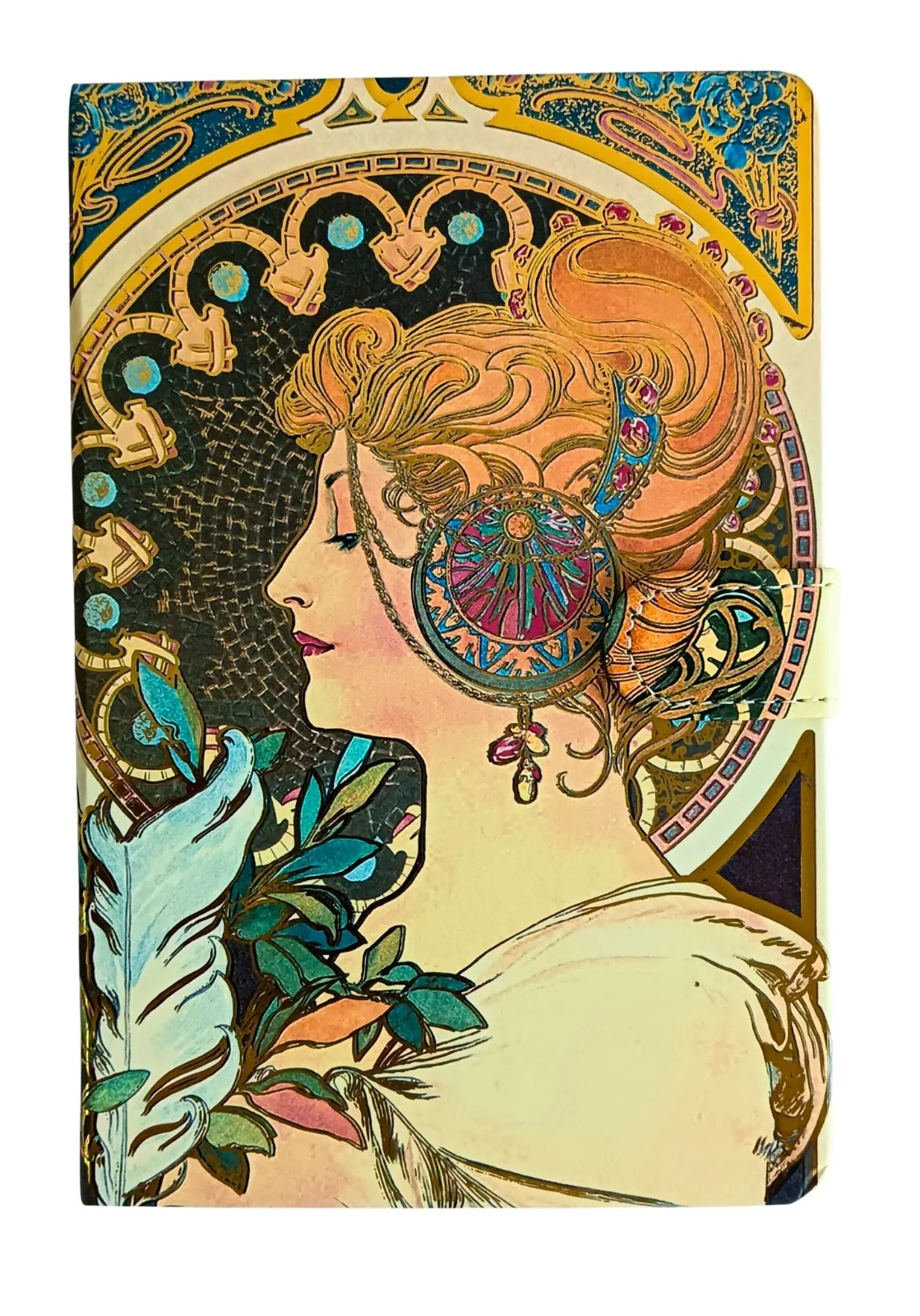 Mucha Art Nouveau Magnetic Flap Notebook - A5 & A7 Fountain Pen Journal - Image 5