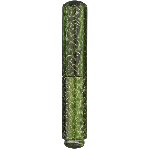 Moonman Wancai Mini Fountain Pen, Iridium Fine Nib Green Acrylic Travel Pocket Pen, short Size Eyedropper Ink Bottle Filling with 6 Black Cartridges Set - Image 4