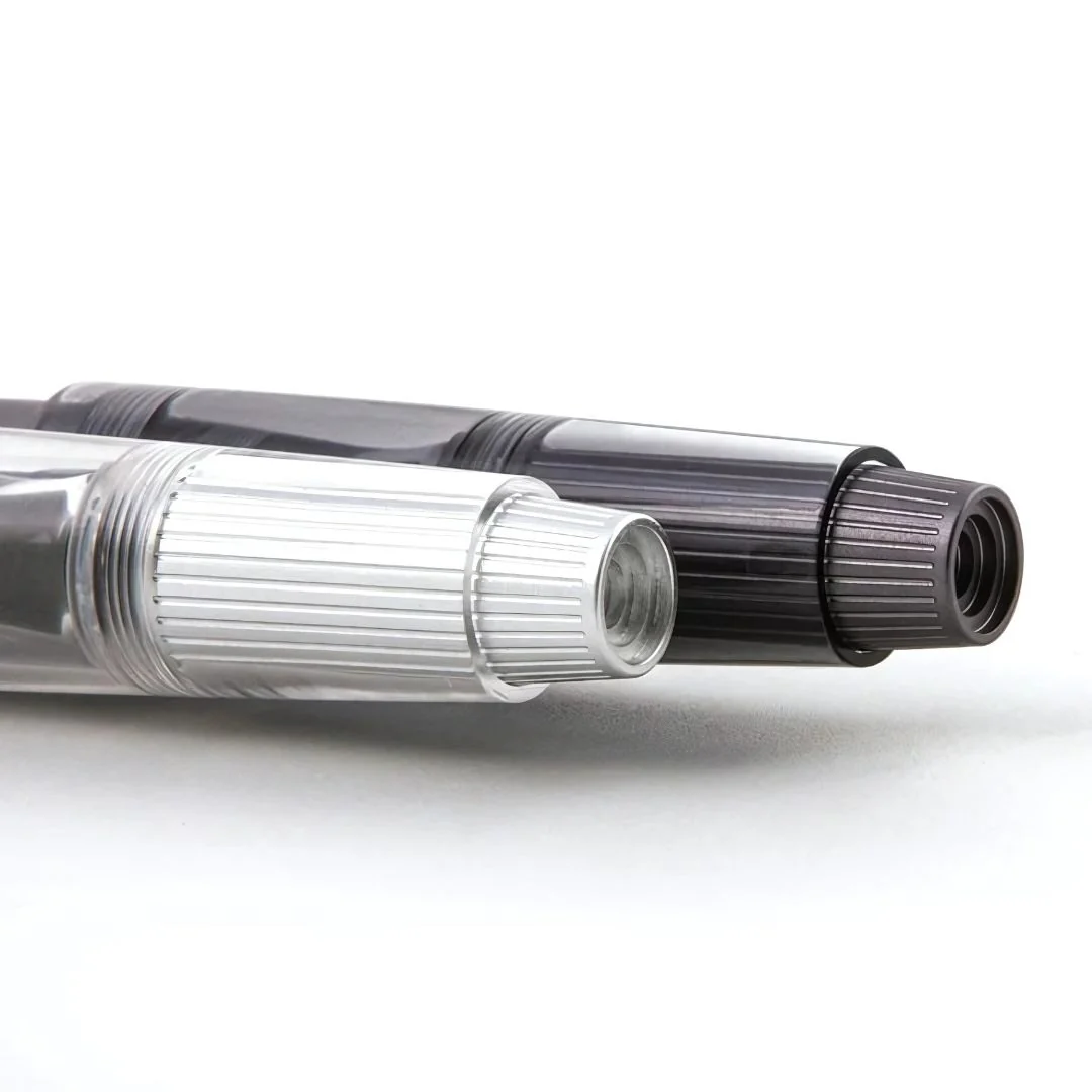Natami Super Warship Fountain Pen – Fine Nib, Transparent Clear Body, Vacuum Filling System (White Storms Design) - Image 11