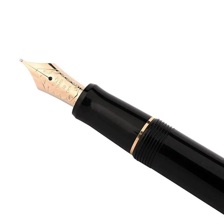 Pilot Custom 74 Fountain Pen – 14K Gold Medium Nib (No.10), Black or Green Resin Body with Gold Trim, Screw-Cap, CON-40 Converter, Made in Japan - Image 4
