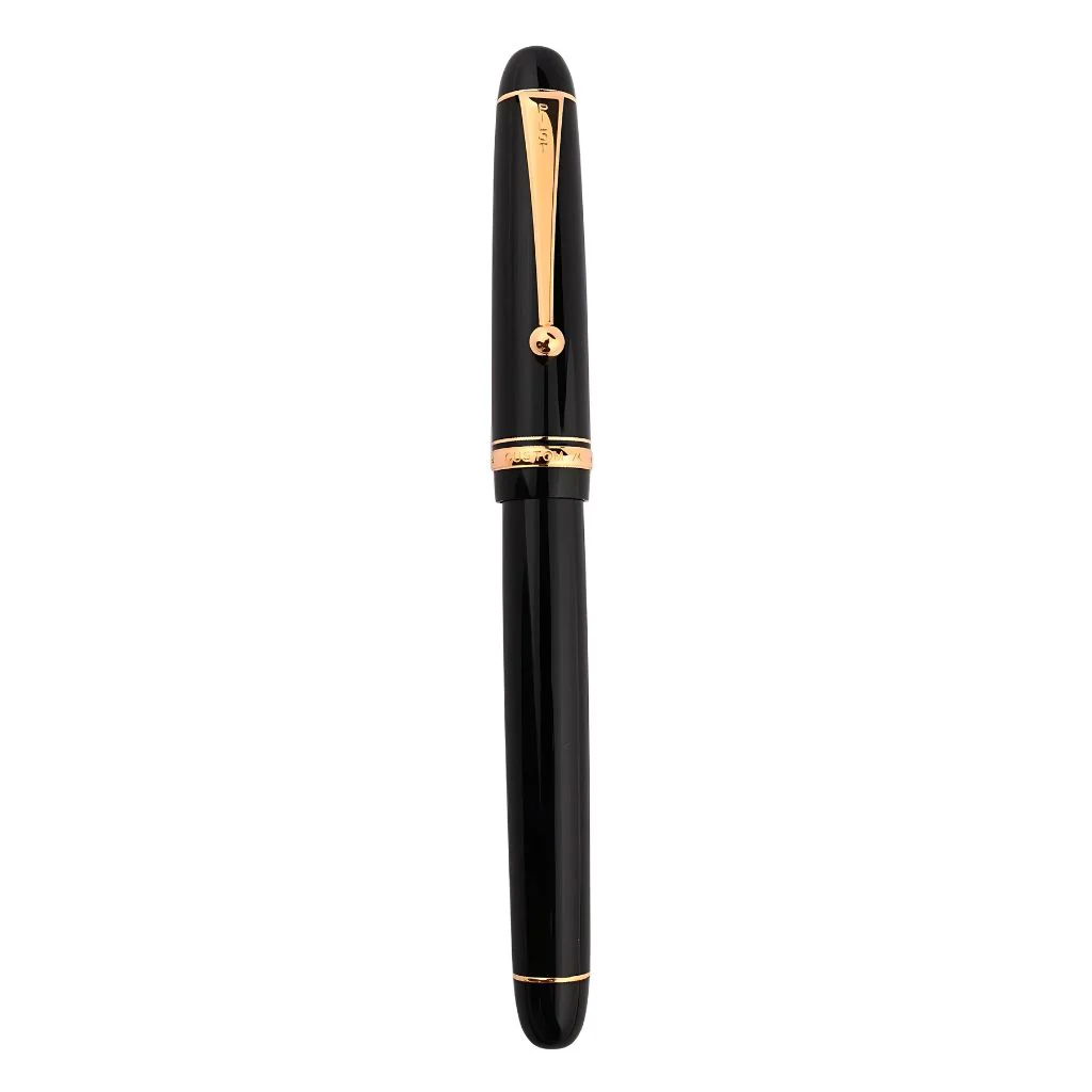 Pilot Custom 74 Fountain Pen – 14K Gold Medium Nib (No.10), Black or Green Resin Body with Gold Trim, Screw-Cap, CON-40 Converter, Made in Japan - Image 6