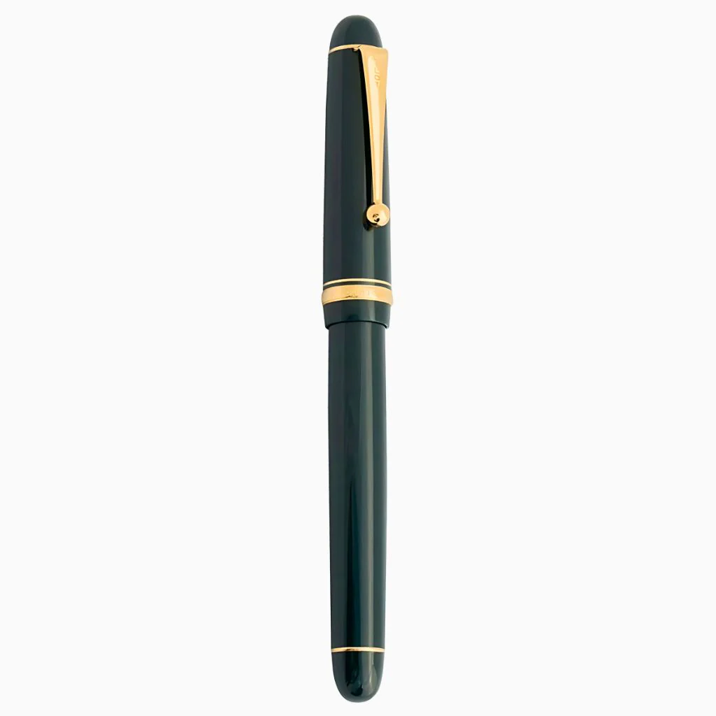 Pilot Custom 74 Fountain Pen – 14K Gold Medium Nib (No.10), Black or Green Resin Body with Gold Trim, Screw-Cap, CON-40 Converter, Made in Japan - Image 9