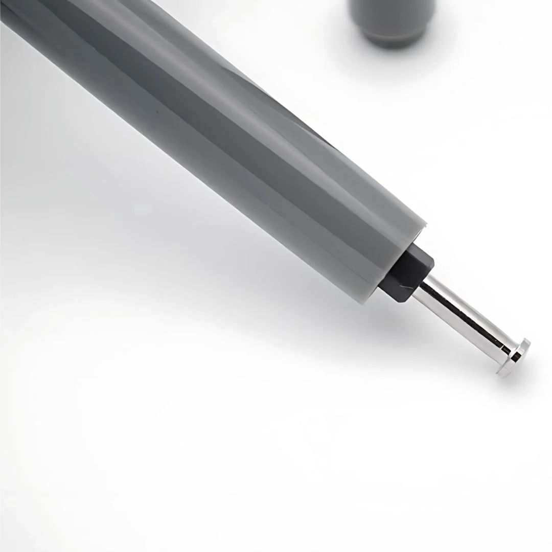 Wing Sung 601A Grey Steel Cap Vacumatic Fountain Pen with Ink Window – 0.5mm Fine Nib, Resin Body, Push-Cap with Converter & Box (No Ink) - Image 5