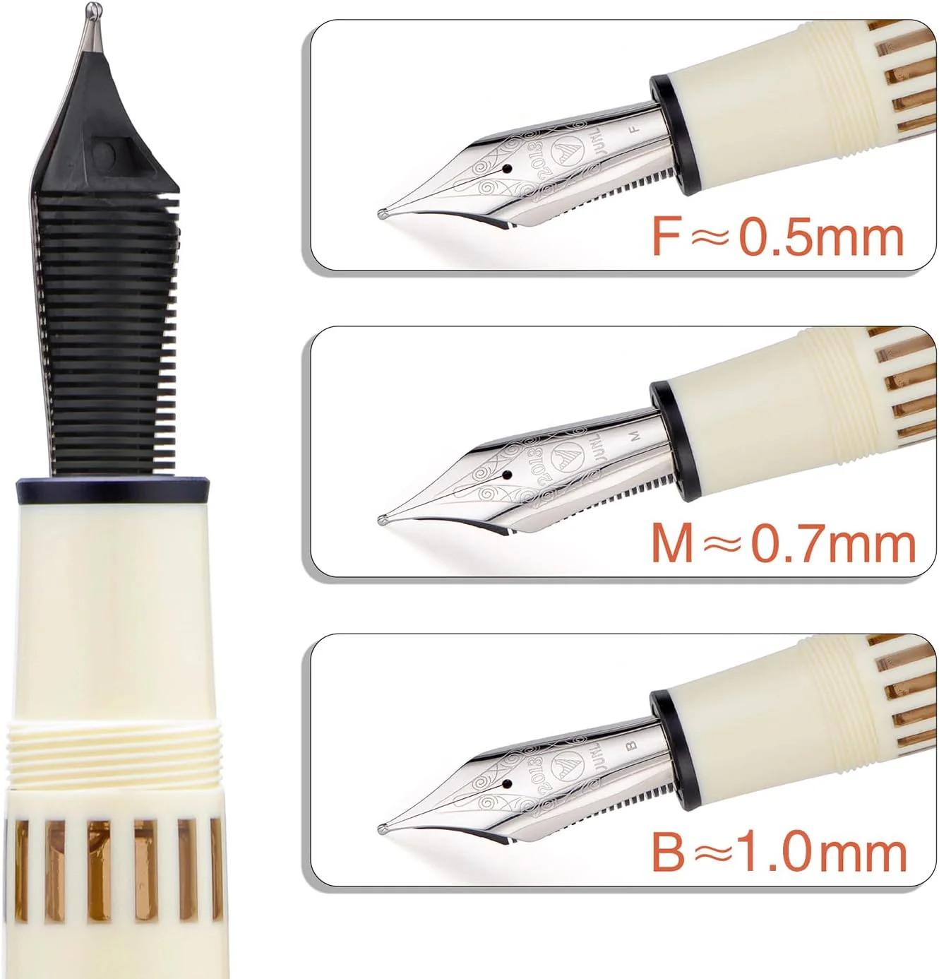 Wing Sung Junlai 930 Piston Fountain Pen – Limited Edition Ivory White (Silver Trim) (Fine, Medium, Broad Nib) - Image 5