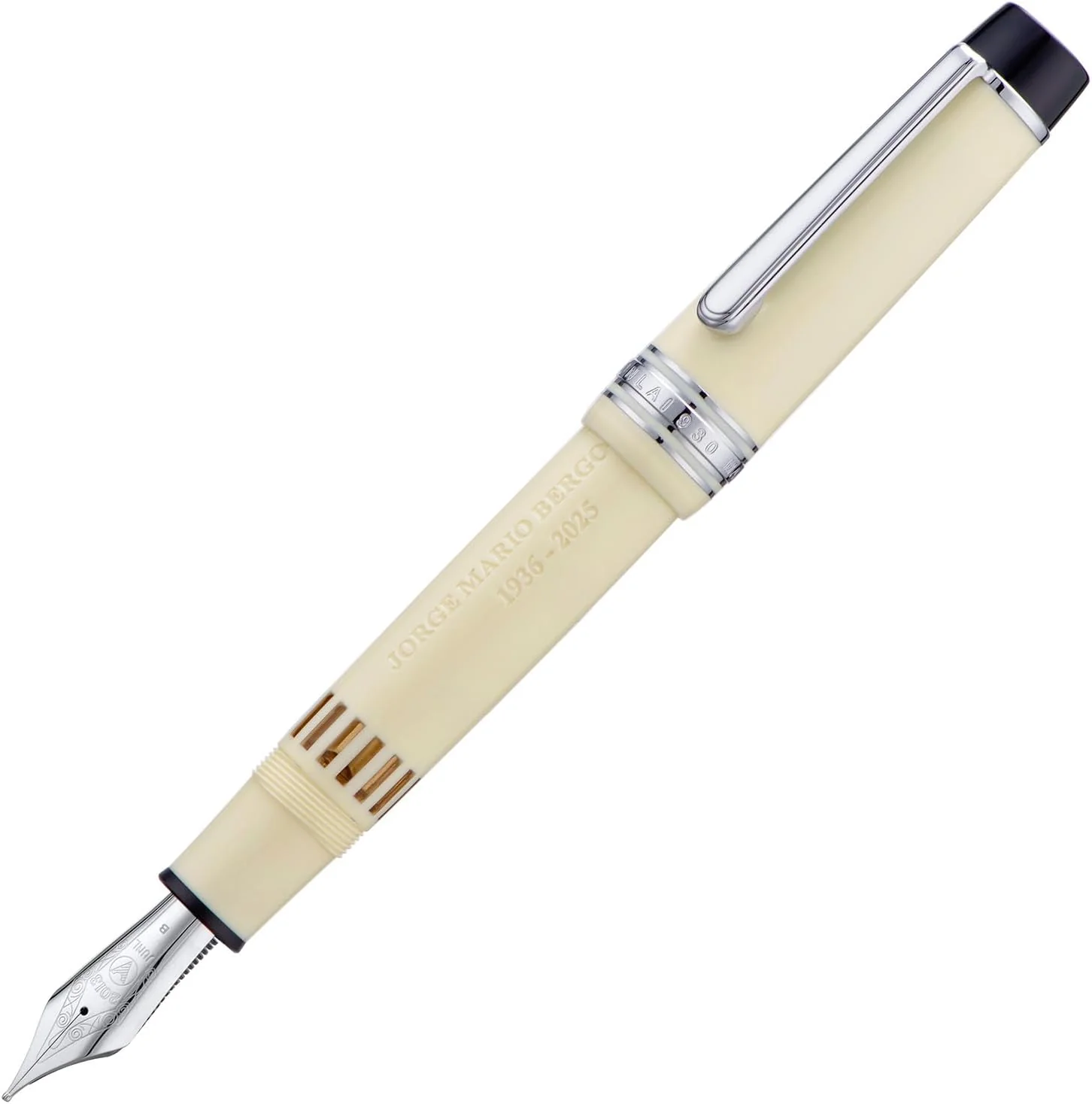 Wing Sung Junlai 930 Piston Fountain Pen – Limited Edition Ivory White (Silver Trim) (Fine, Medium, Broad Nib) - Image 7