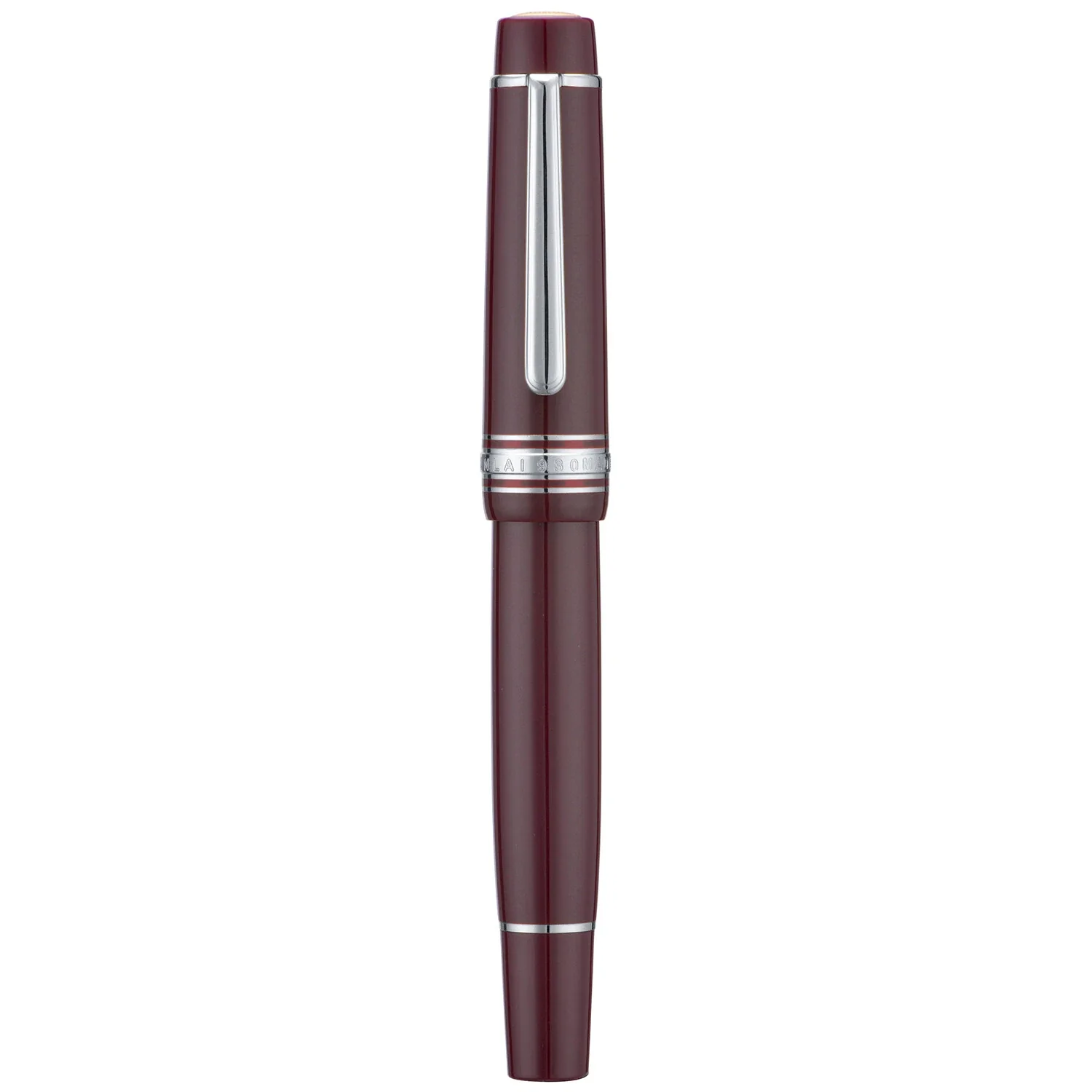 WingSung Junlai 930 Acrylic Fountain Pen – Flat Top Design with Piston Filling System, Size #9 Iridium Nib in Fine, Medium & Broad – Wine Red Fence Ink Tank with Silver Trim (No Ink) - Image 9